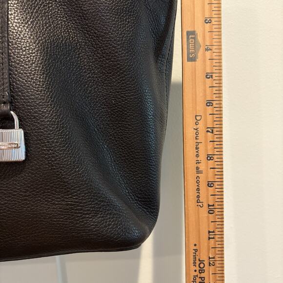 MICHAEL KORS Tote Bag Black Large Chain Mercer Work Bag Pebbled Leather Office - Picture 14 of 16